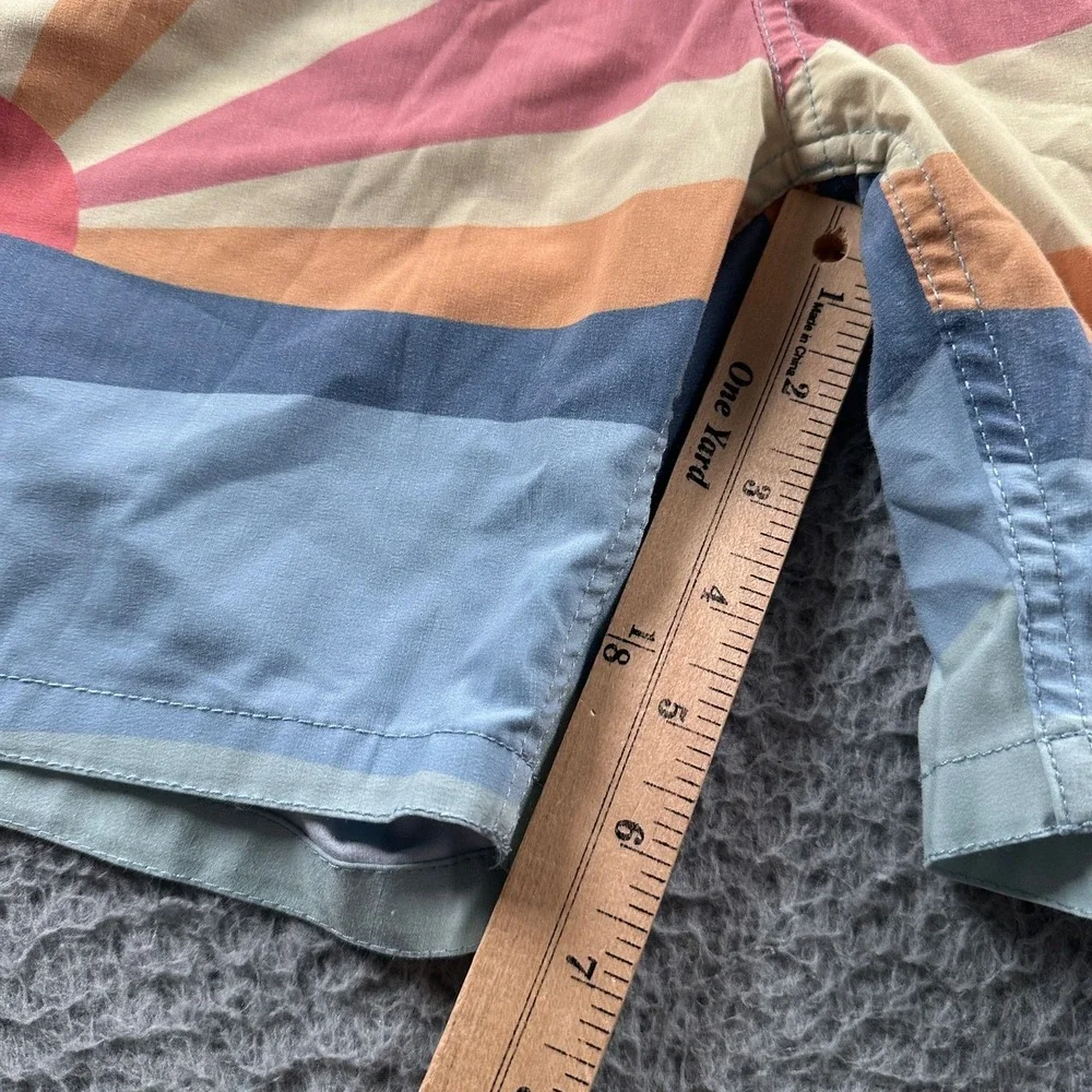 Faherty Boardshorts Mens 29 Lace Up Sunburst Swim Trunks‎ Multicolor Stretch